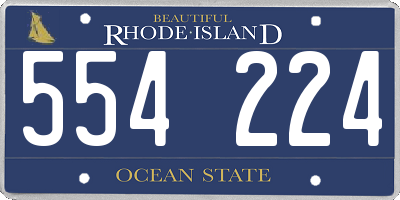 RI license plate 554224