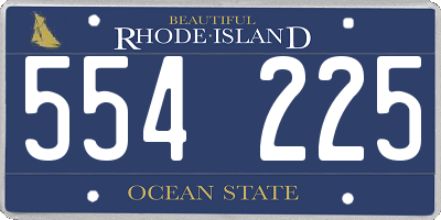 RI license plate 554225