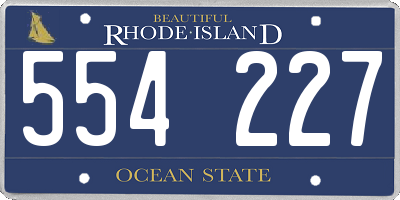 RI license plate 554227