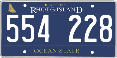 RI license plate 554228