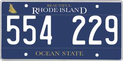 RI license plate 554229