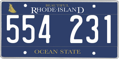 RI license plate 554231