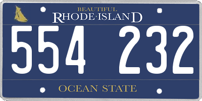 RI license plate 554232