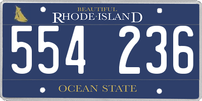 RI license plate 554236