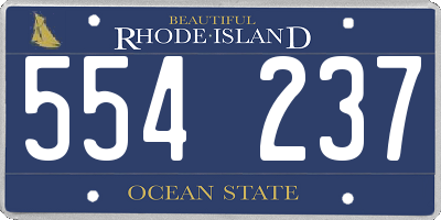 RI license plate 554237