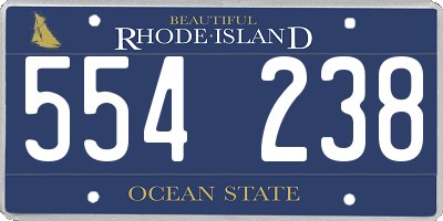 RI license plate 554238