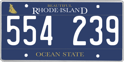 RI license plate 554239