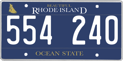 RI license plate 554240