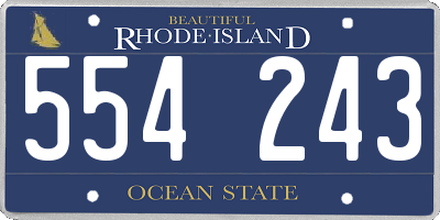 RI license plate 554243