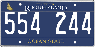 RI license plate 554244