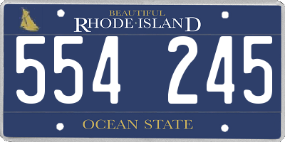 RI license plate 554245