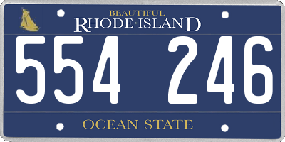 RI license plate 554246