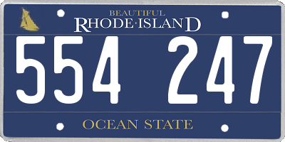 RI license plate 554247