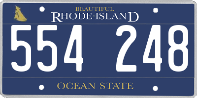 RI license plate 554248