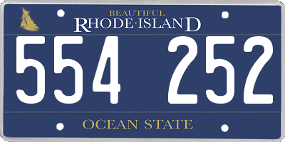 RI license plate 554252