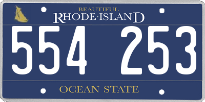 RI license plate 554253