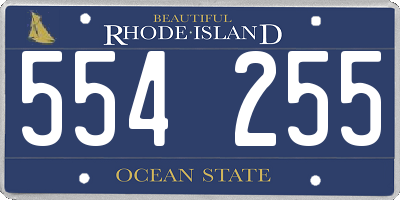RI license plate 554255