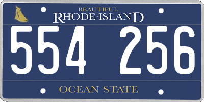 RI license plate 554256