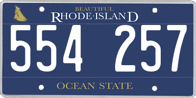 RI license plate 554257