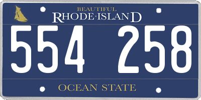 RI license plate 554258