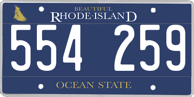 RI license plate 554259