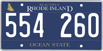 RI license plate 554260