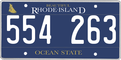 RI license plate 554263