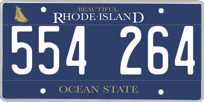 RI license plate 554264