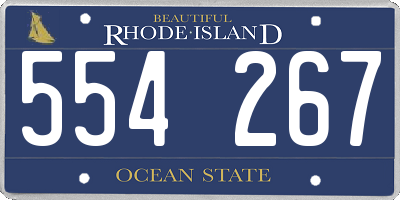 RI license plate 554267