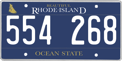 RI license plate 554268