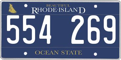 RI license plate 554269