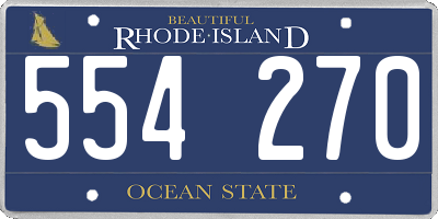 RI license plate 554270