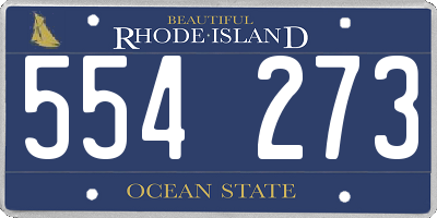 RI license plate 554273