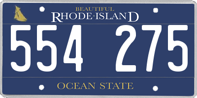 RI license plate 554275