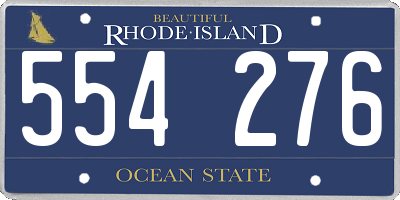 RI license plate 554276