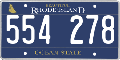 RI license plate 554278