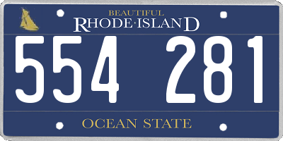 RI license plate 554281