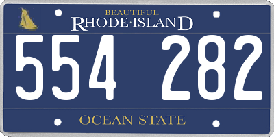 RI license plate 554282