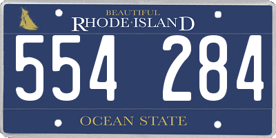 RI license plate 554284