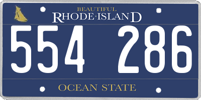 RI license plate 554286