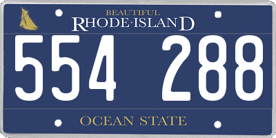 RI license plate 554288
