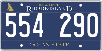 RI license plate 554290