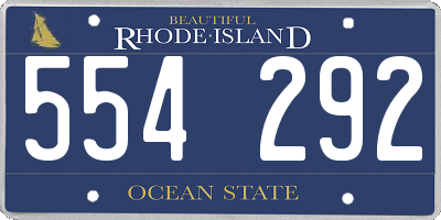RI license plate 554292