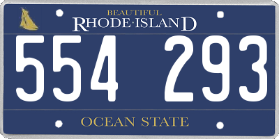 RI license plate 554293