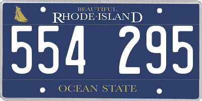 RI license plate 554295