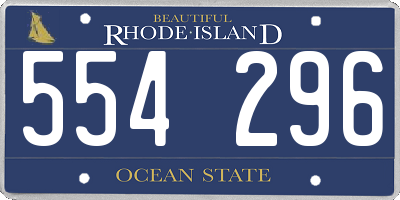 RI license plate 554296