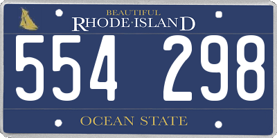 RI license plate 554298