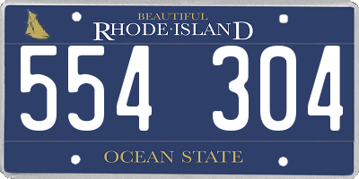 RI license plate 554304