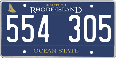 RI license plate 554305