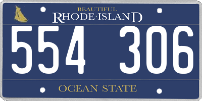 RI license plate 554306